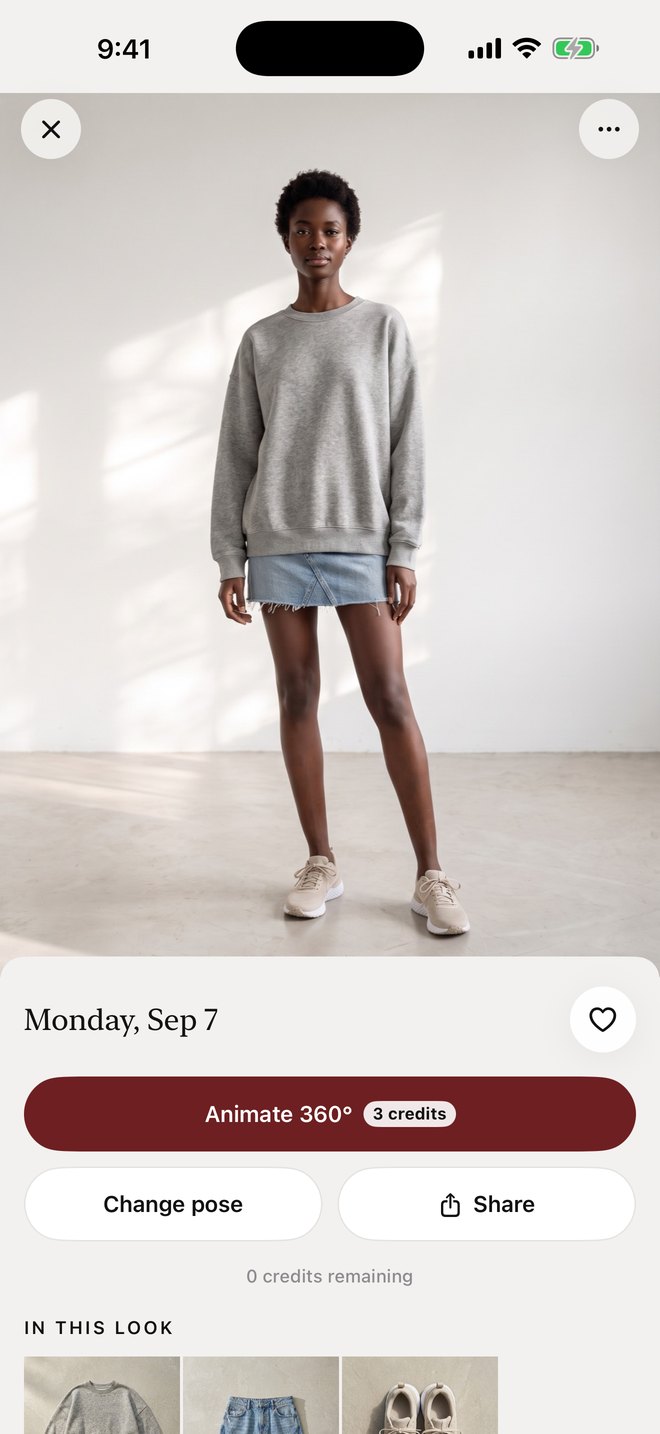A look on a model in the Vellum app